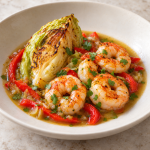 Coriander Shrimp, Cabbage Fondant and Lime Jus - Fresh Start 30: A Journey To Better Health Coriander Shrimp, Cabbage Fondant and Lime Jus